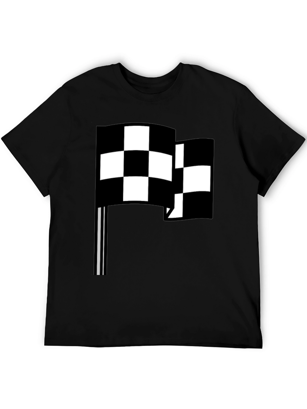 Checkered Flag Graphic Tee - Racing Fan Style