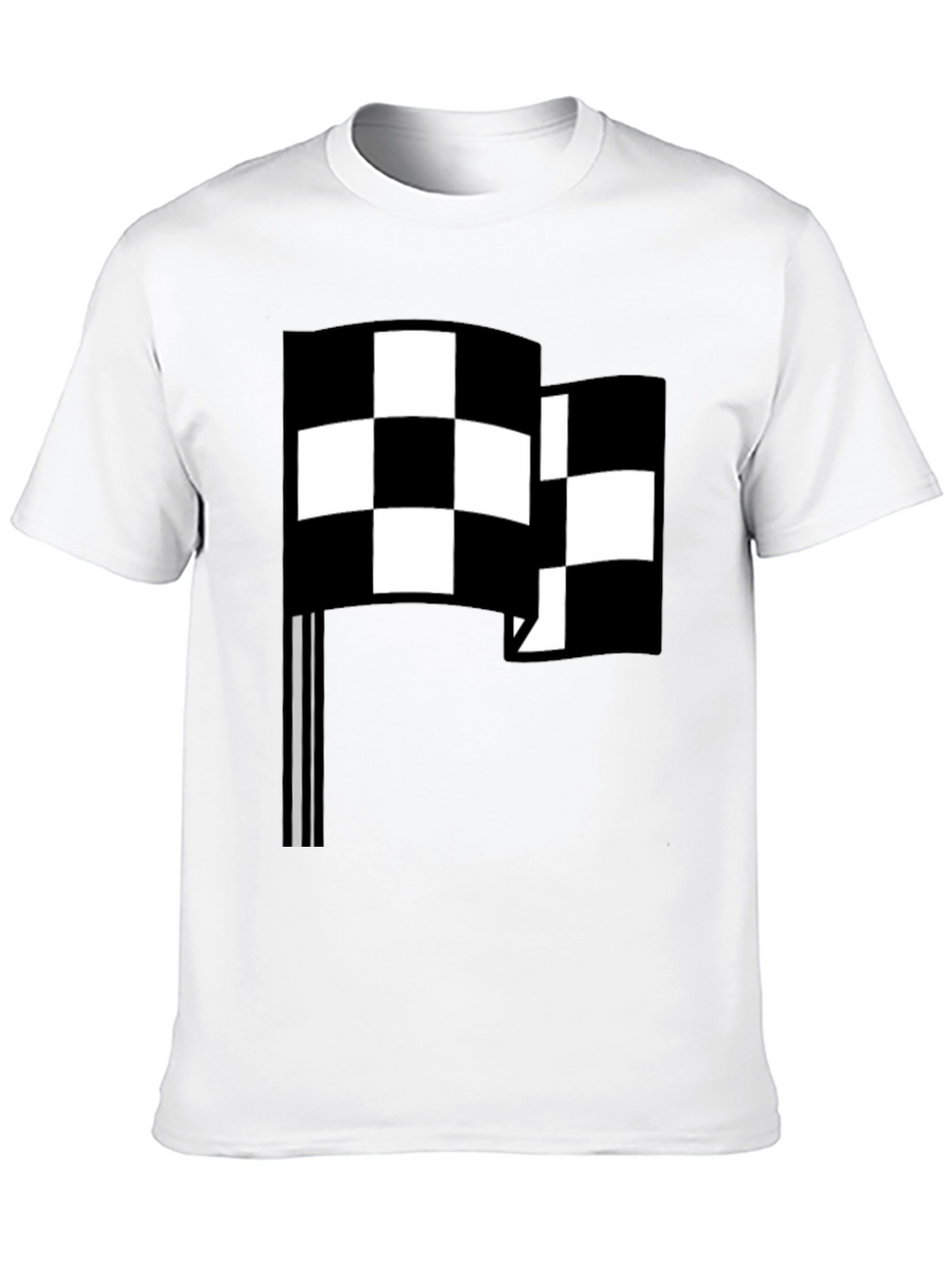 Checkered Flag Graphic Tee - Racing Fan Style