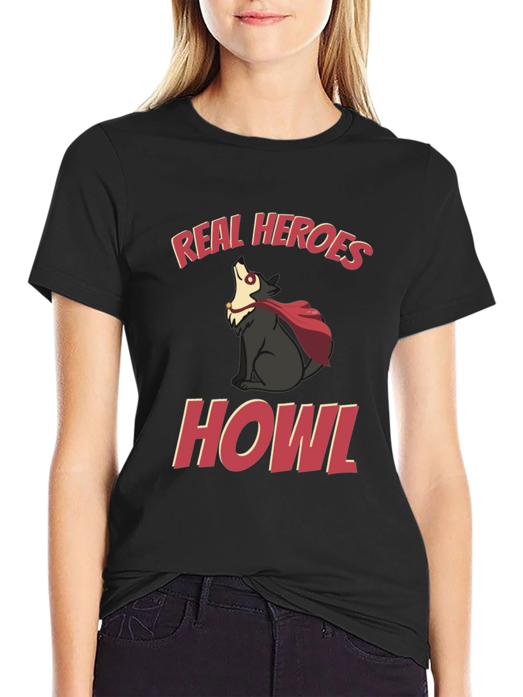 Real Heroes Howl Graphic T-Shirt