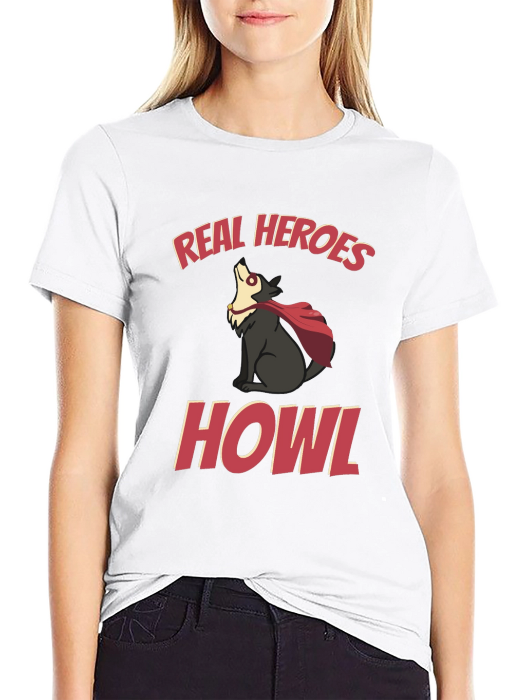 Real Heroes Howl Graphic T-Shirt