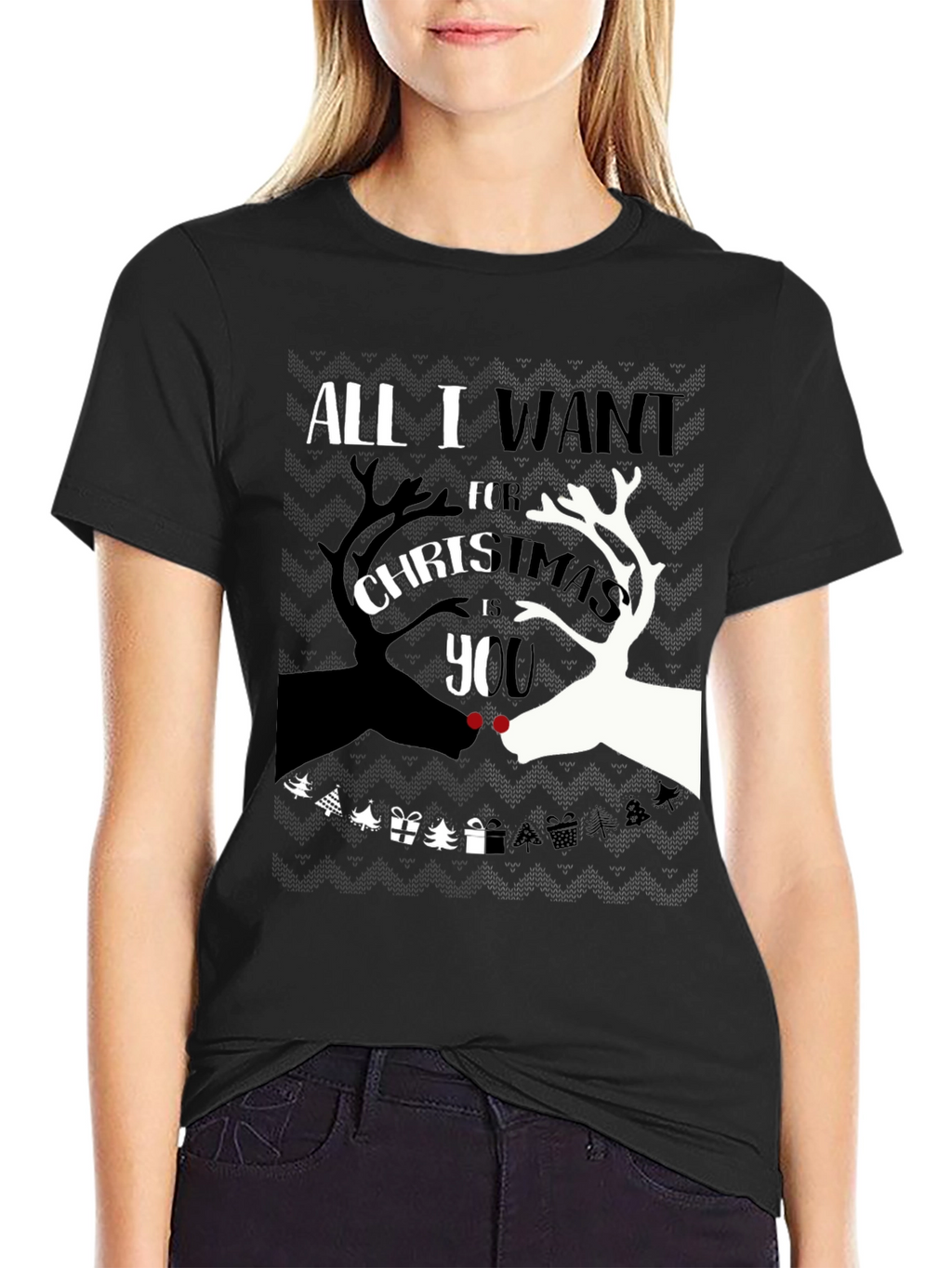Christmas Reindeer Graphic T-Shirt