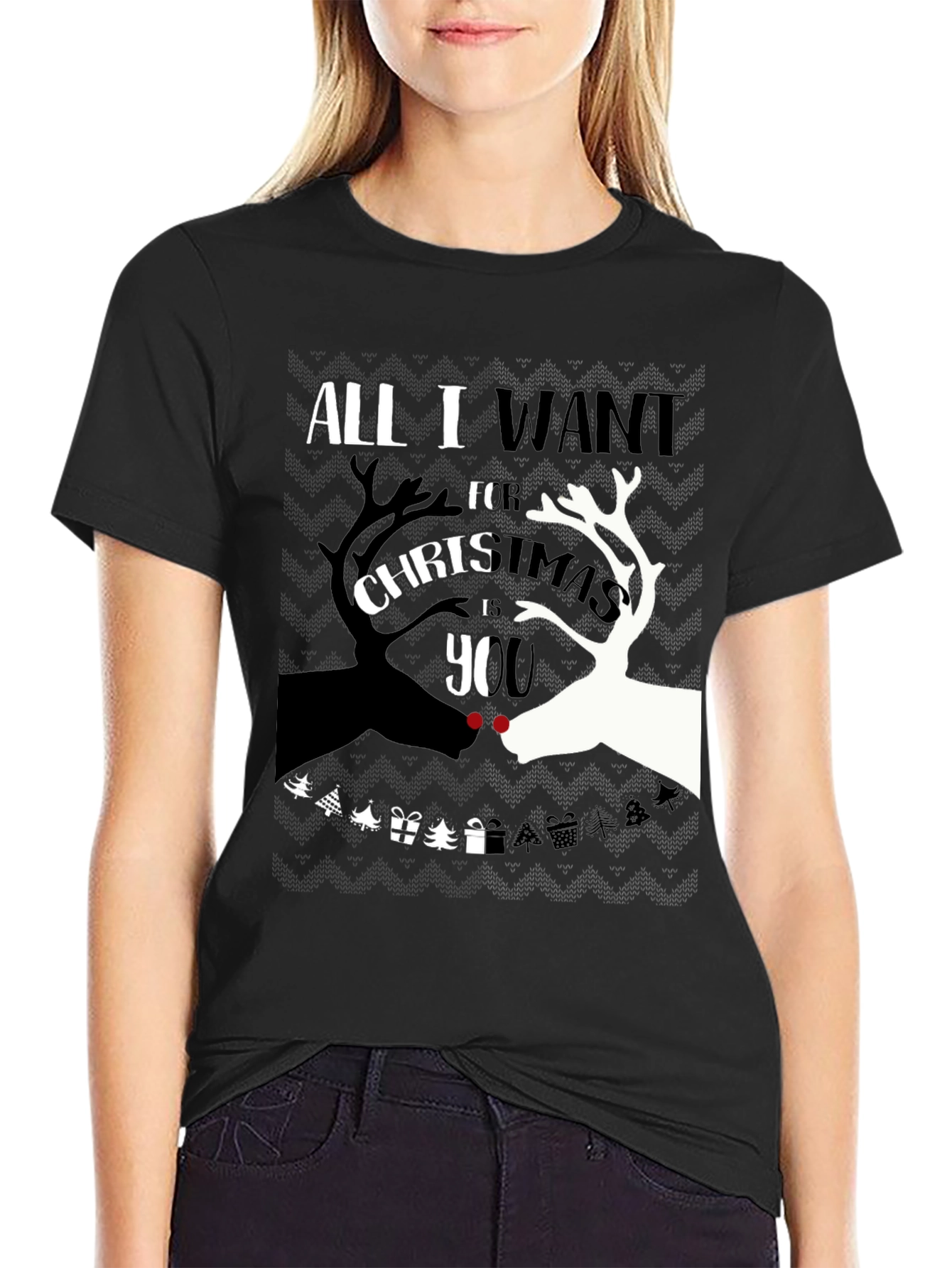 Christmas Reindeer Graphic T-Shirt