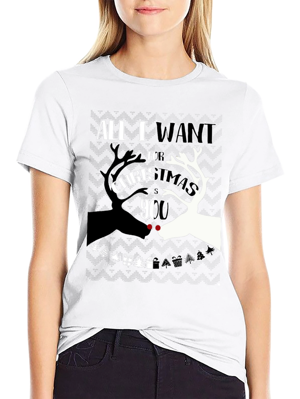 Christmas Reindeer Graphic T-Shirt