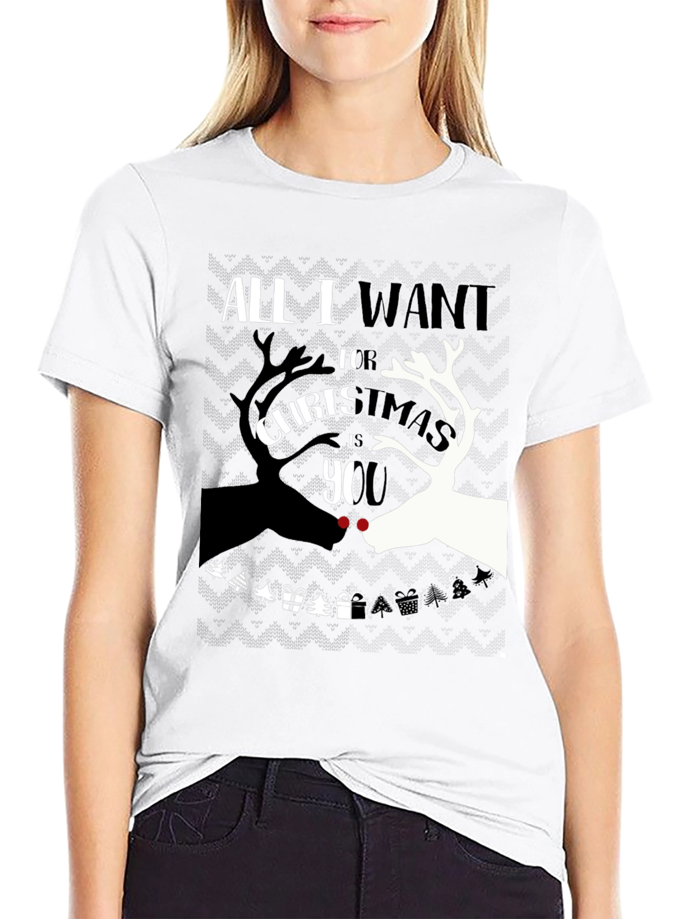 Christmas Reindeer Graphic T-Shirt