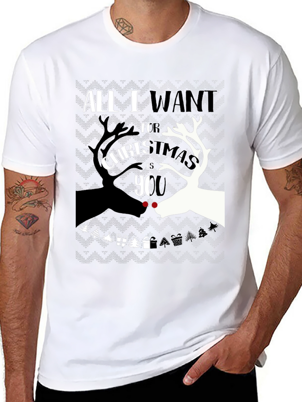 Christmas Reindeer Graphic T-Shirt