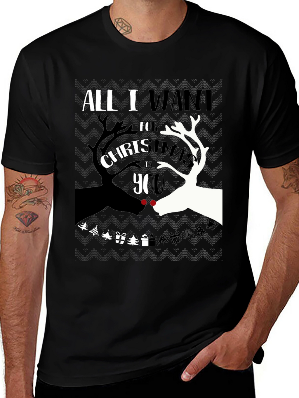 Christmas Reindeer Graphic T-Shirt