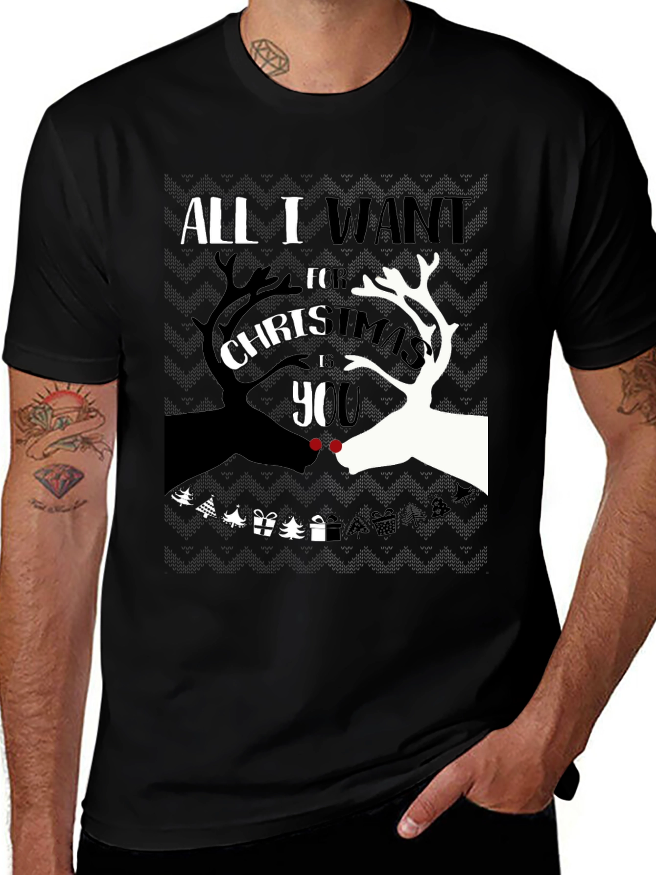 Christmas Reindeer Graphic T-Shirt