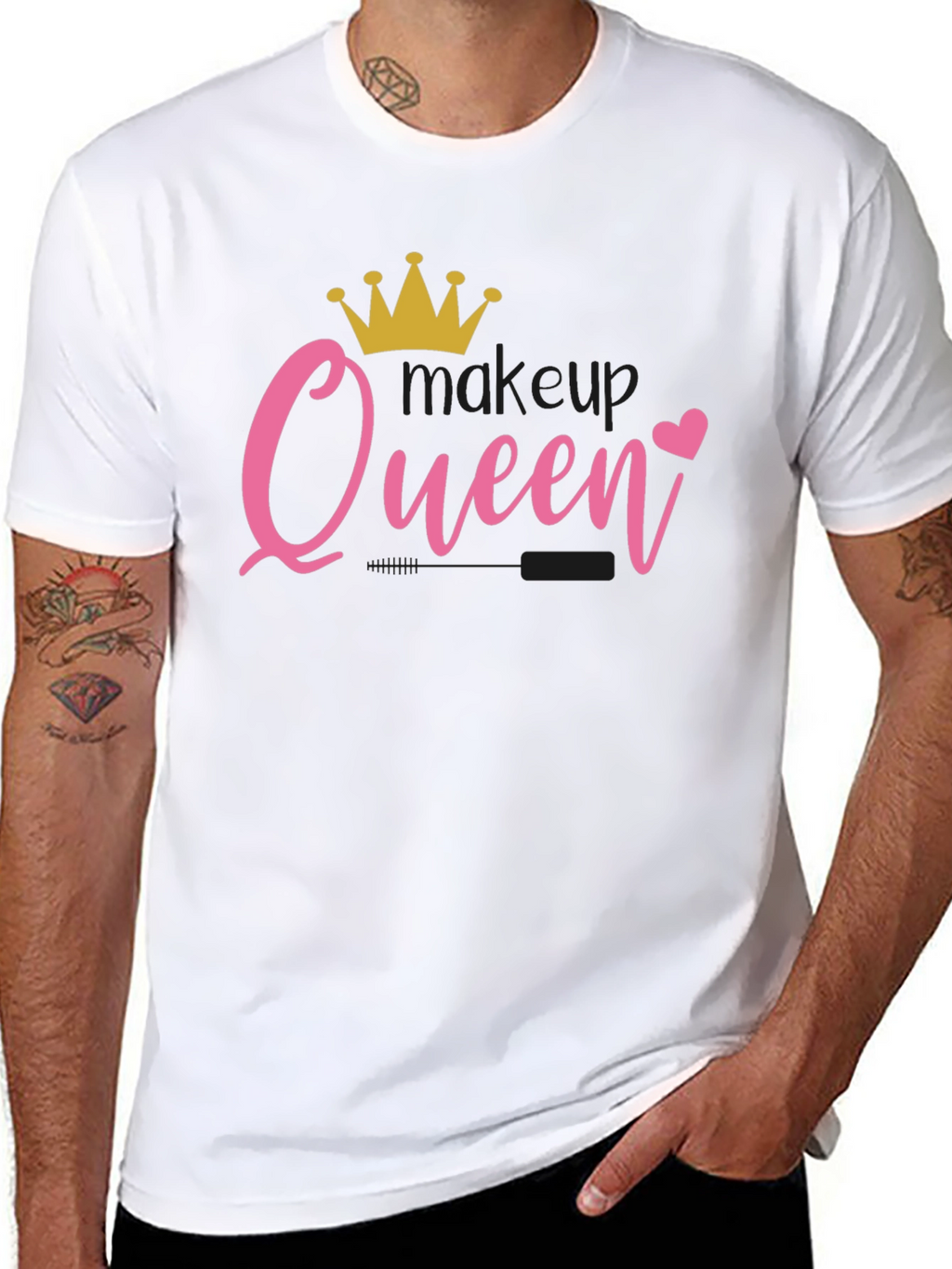 Queen Crown Heart Black T-Shirt