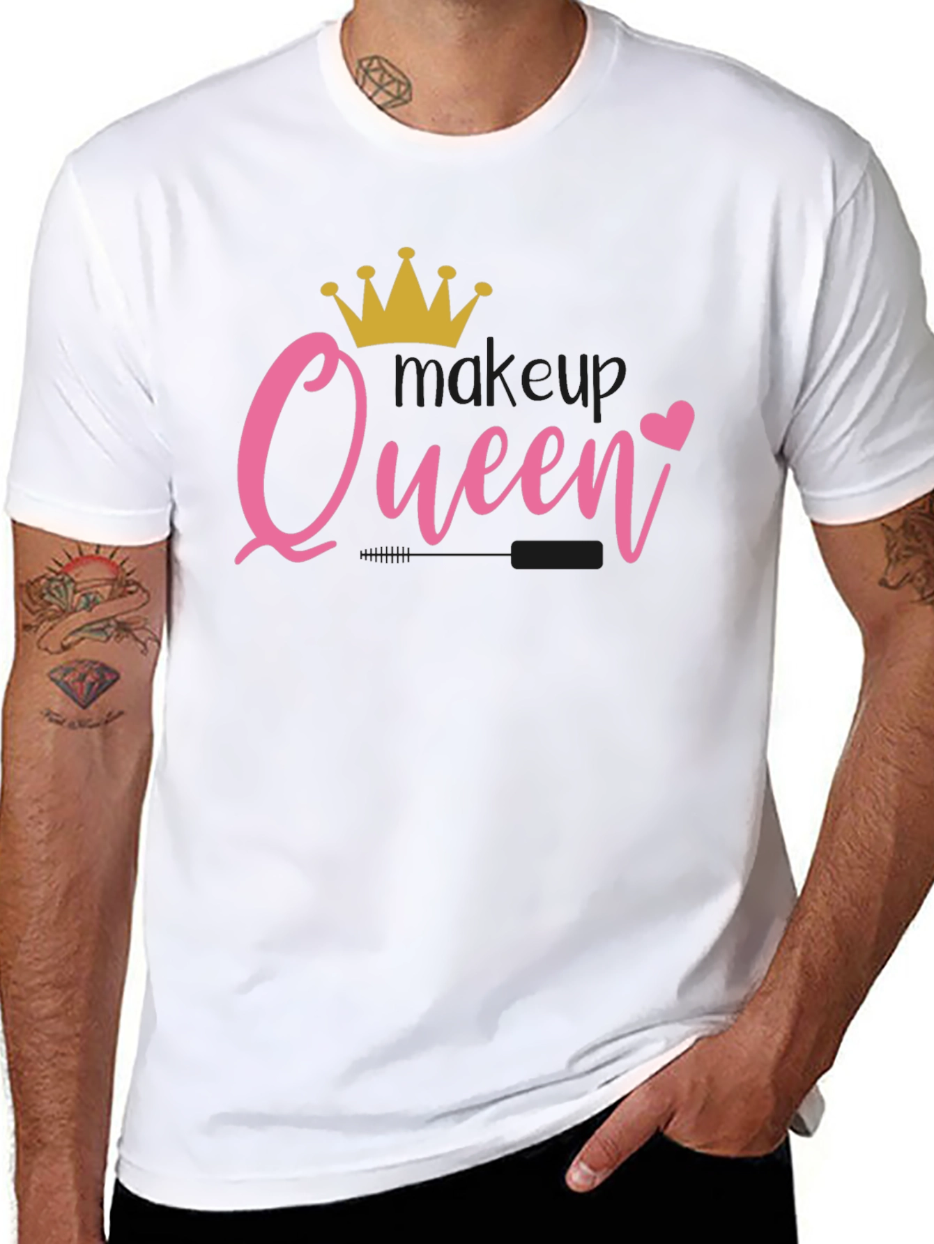 Queen Crown Heart Black T-Shirt