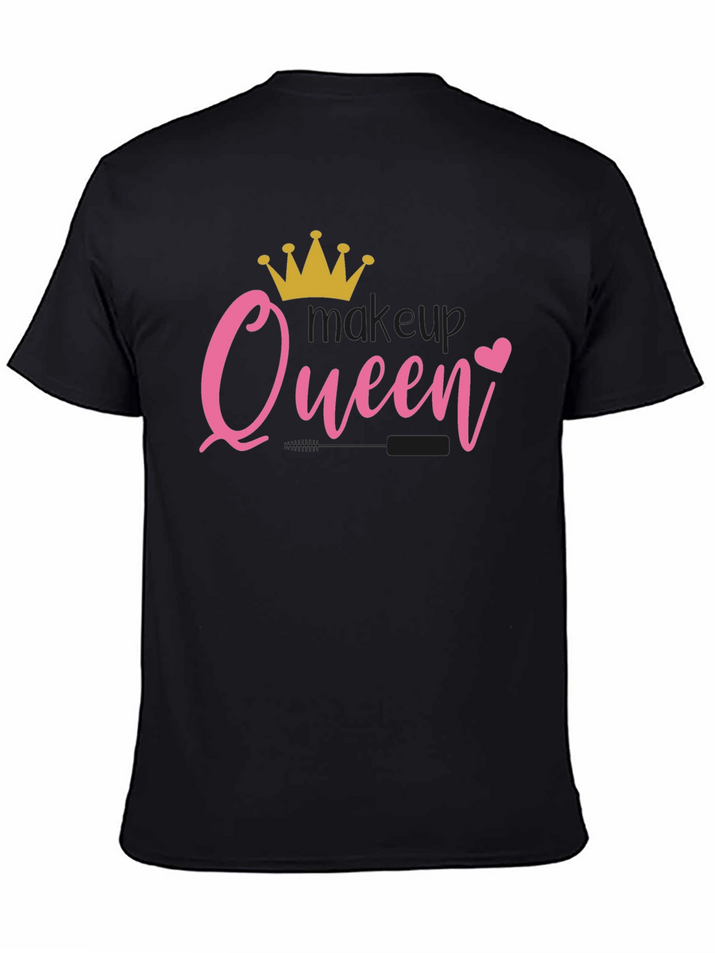Queen Crown Heart Black T-Shirt
