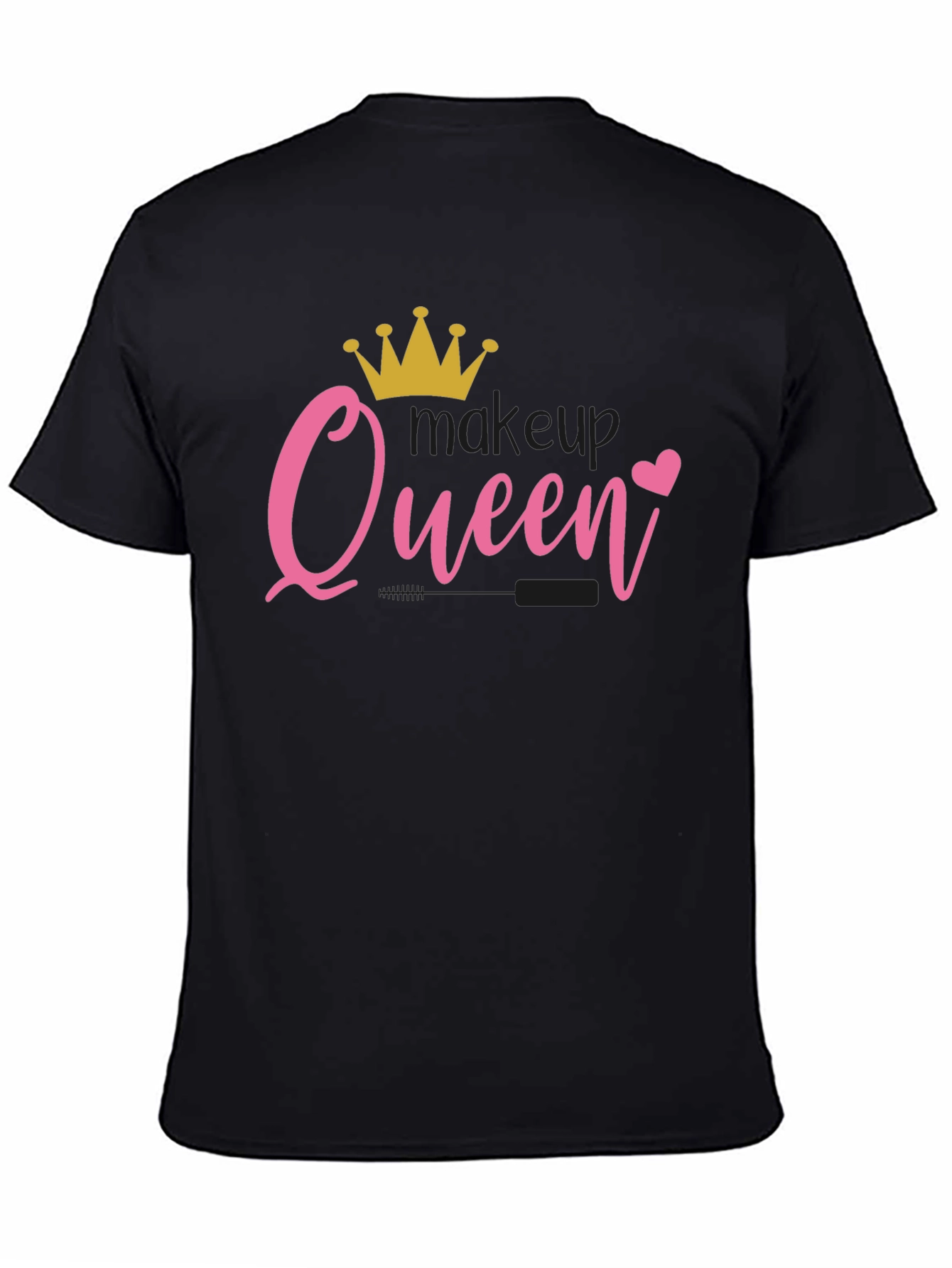 Queen Crown Heart Black T-Shirt
