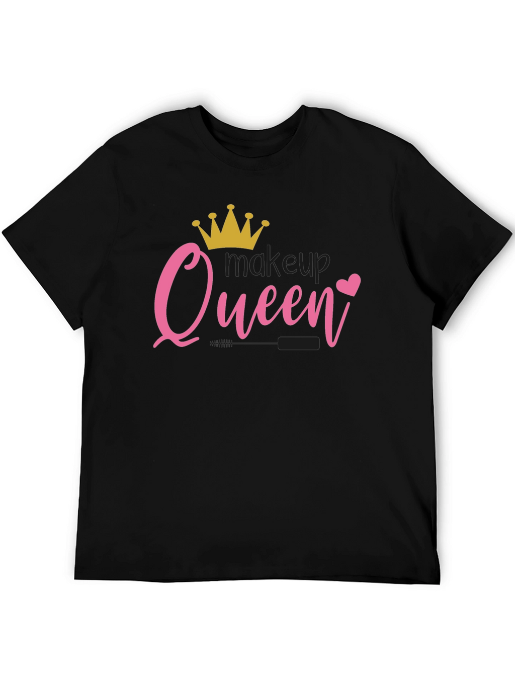 Queen Crown Heart Black T-Shirt