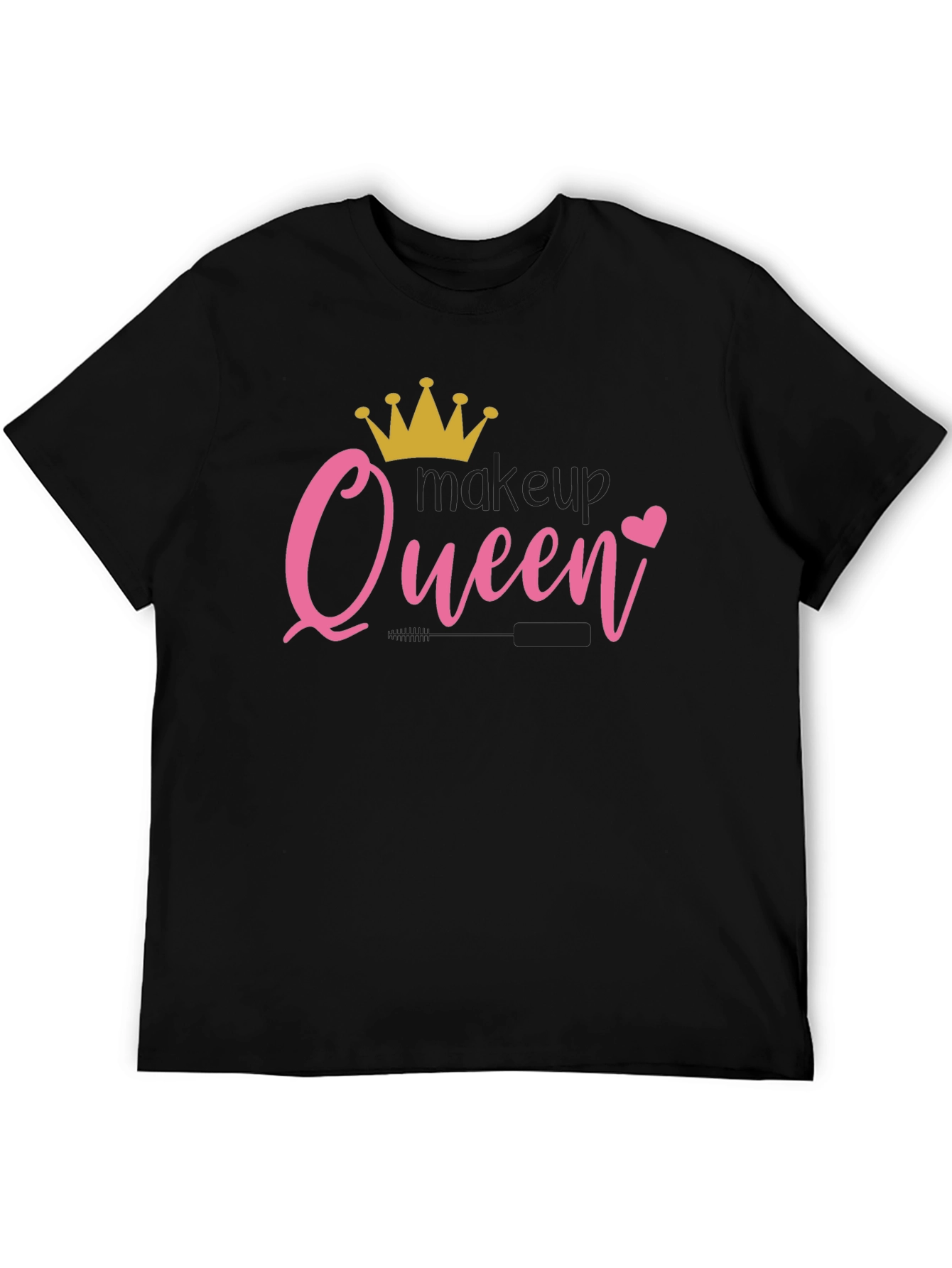 Queen Crown Heart Black T-Shirt
