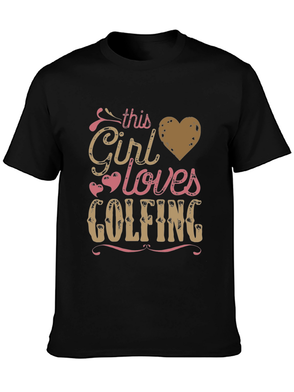 This Girl Loves Golfing Tee - Black