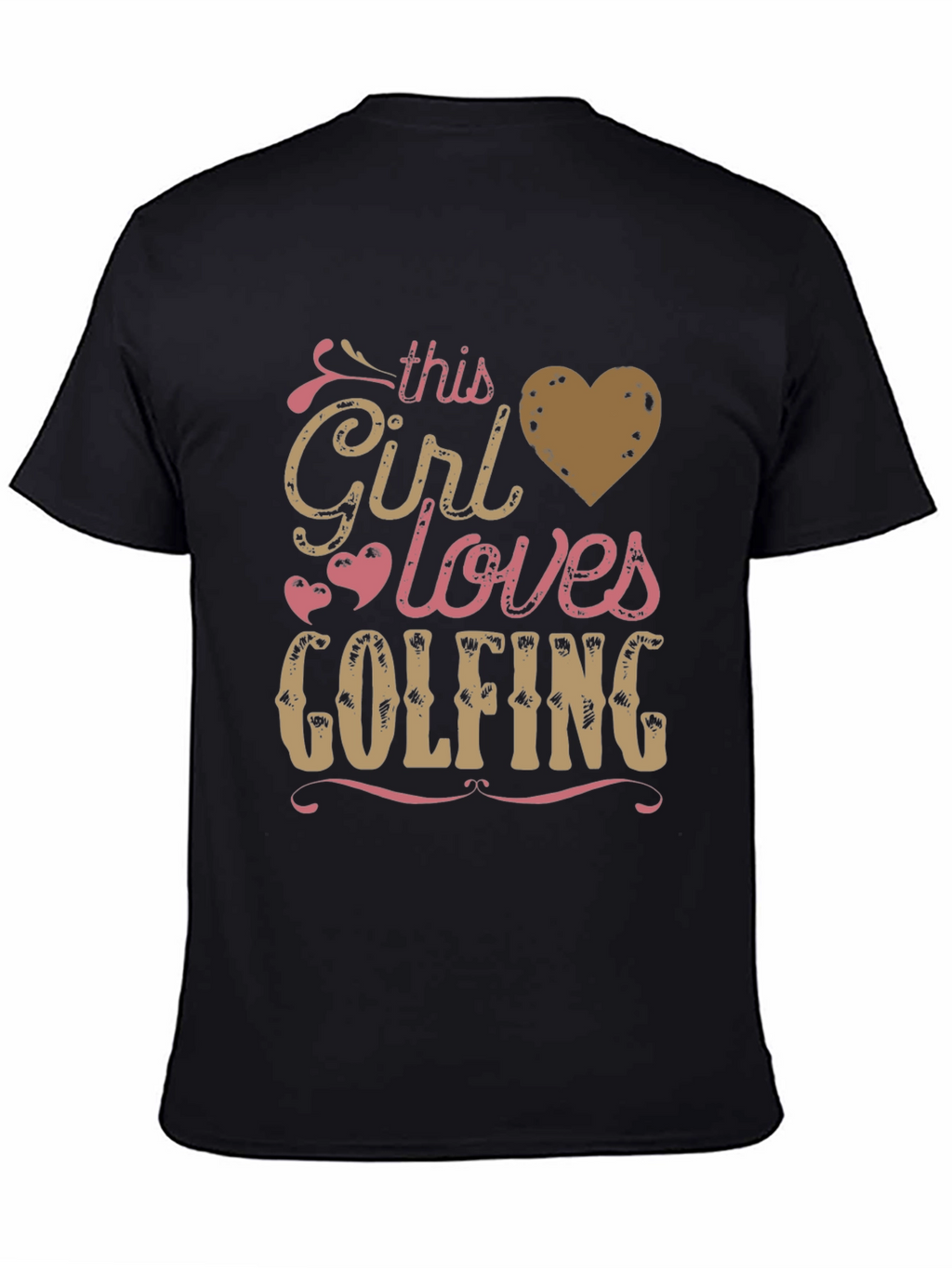 This Girl Loves Golfing Tee - Black