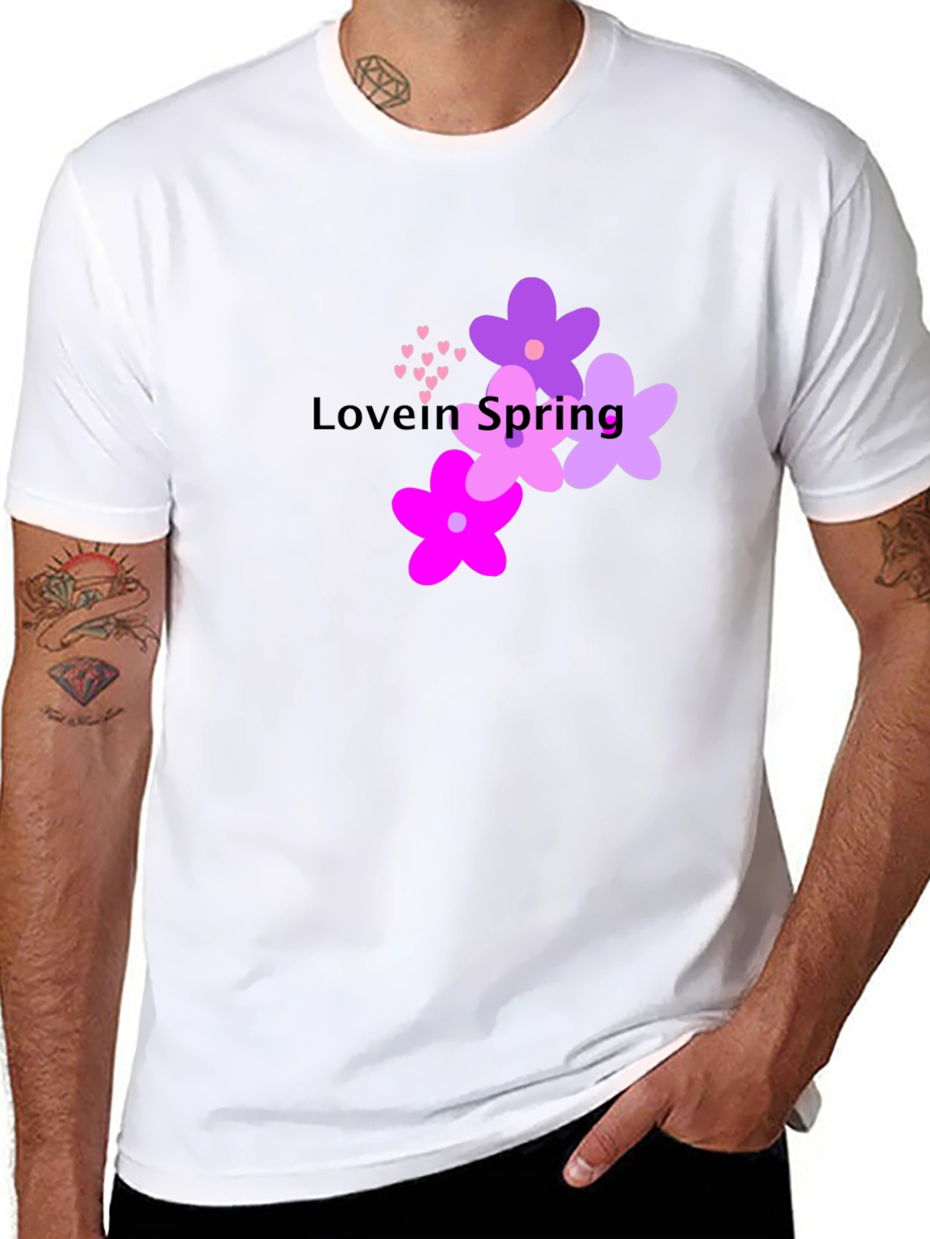 Love in Spring T-Shirt - Floral Design