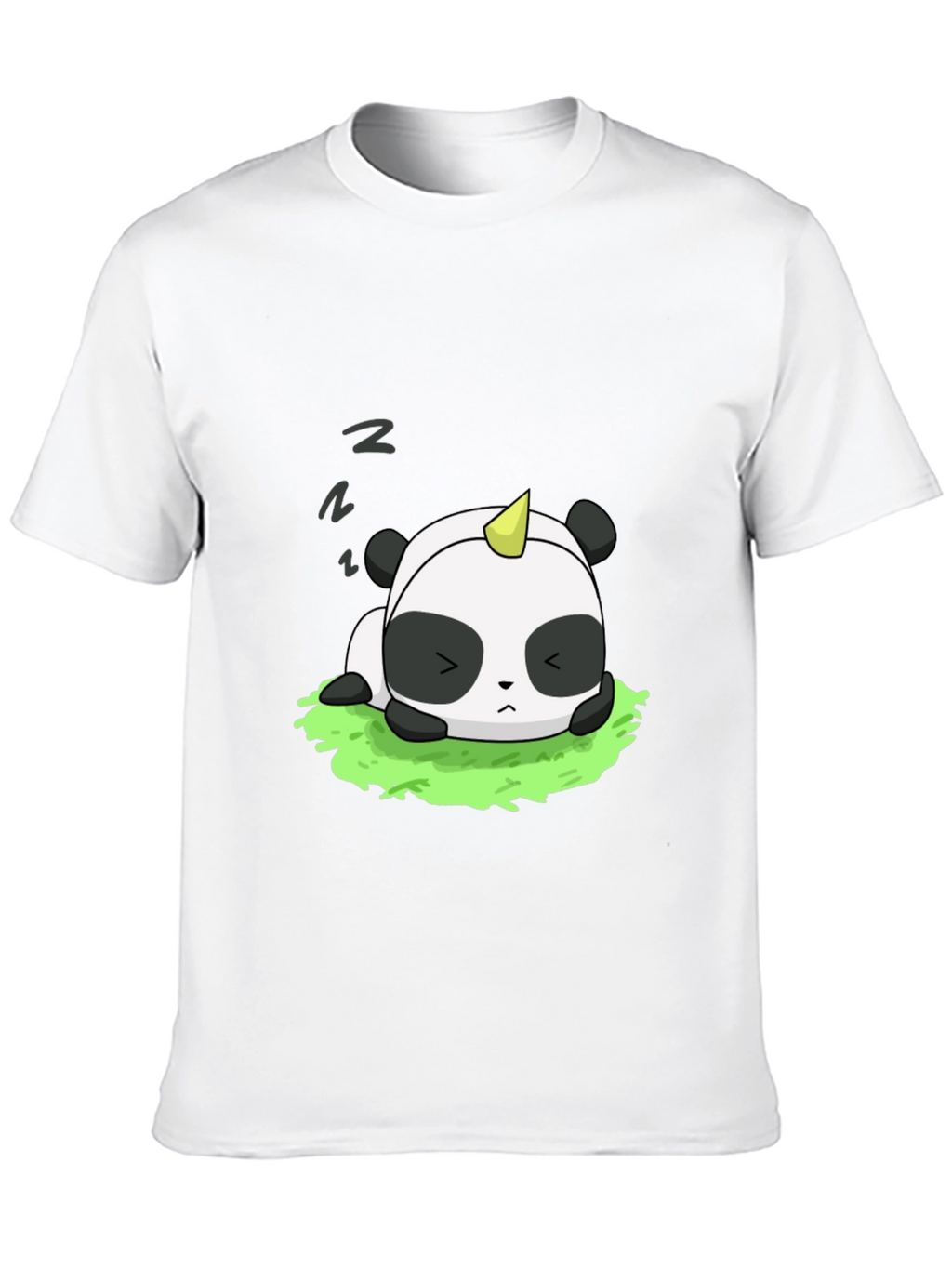 Cute Panda Unicorn Black T-Shirt