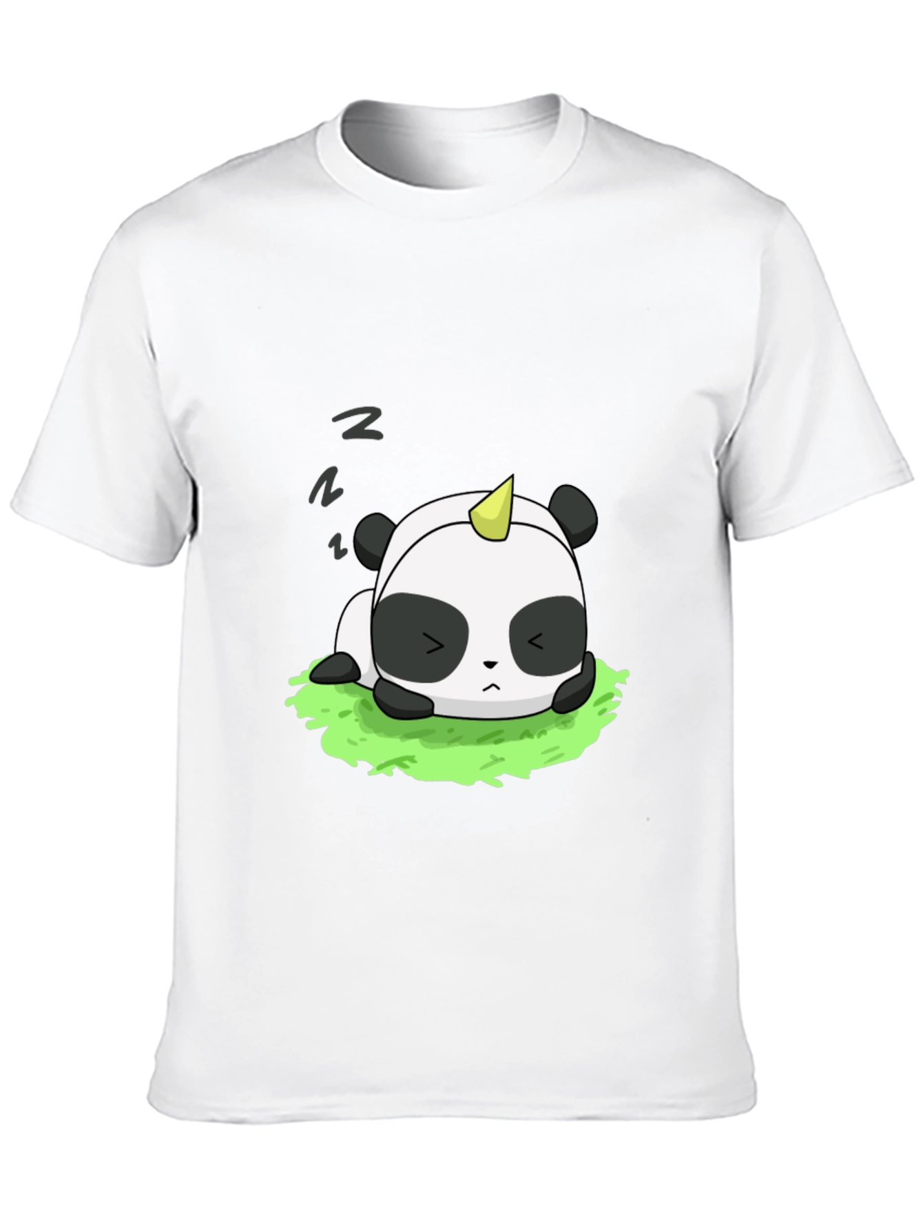Cute Panda Unicorn Black T-Shirt