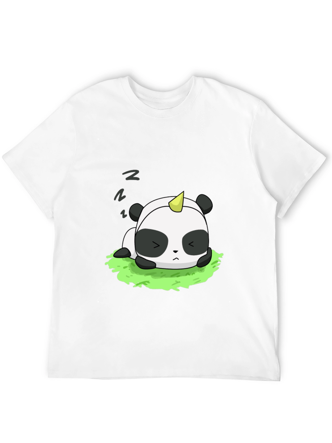 Cute Panda Unicorn Black T-Shirt