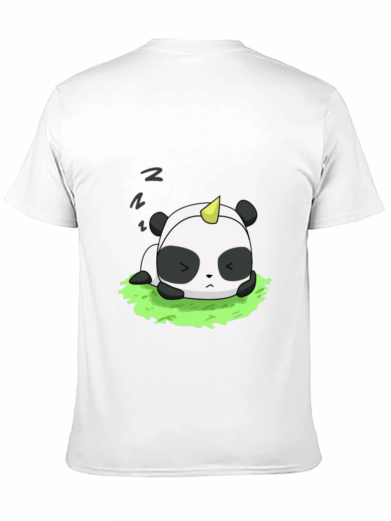 Cute Panda Unicorn Black T-Shirt