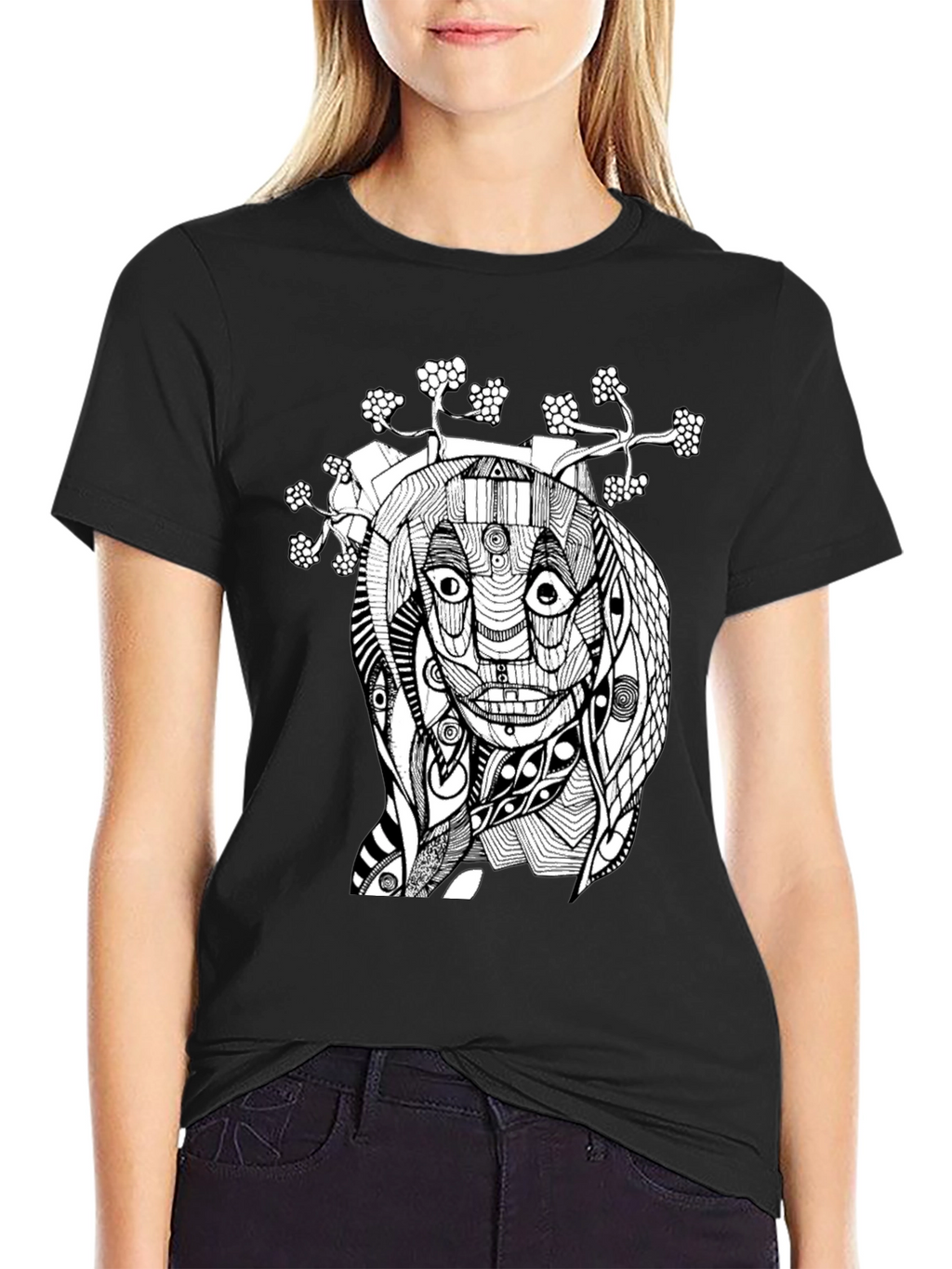 Abstract Art Black Graphic Tee