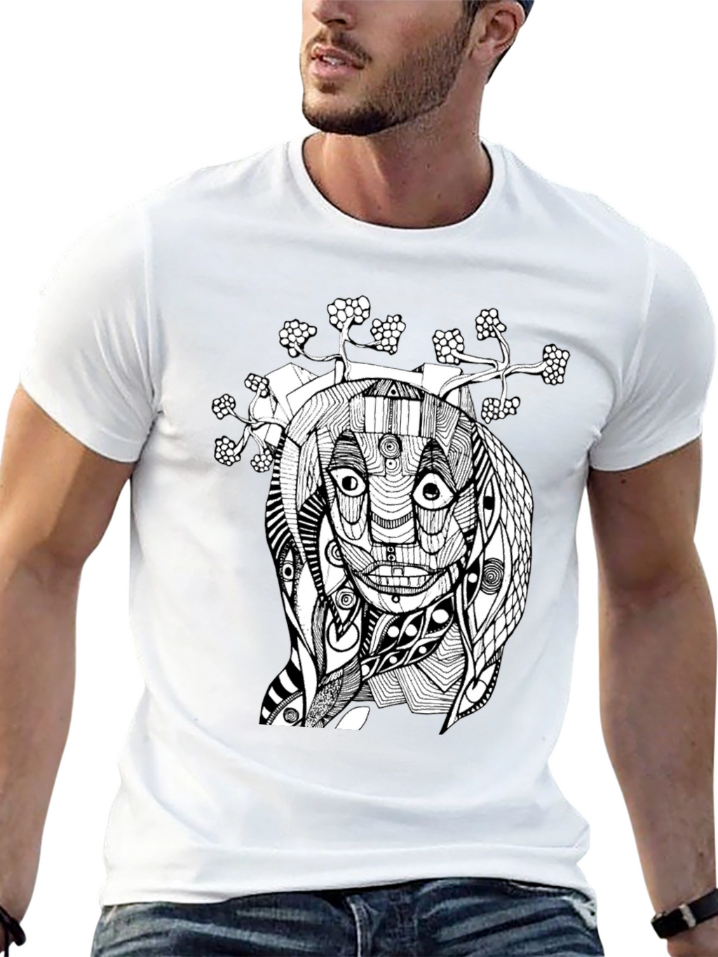 Abstract Art Black Graphic Tee