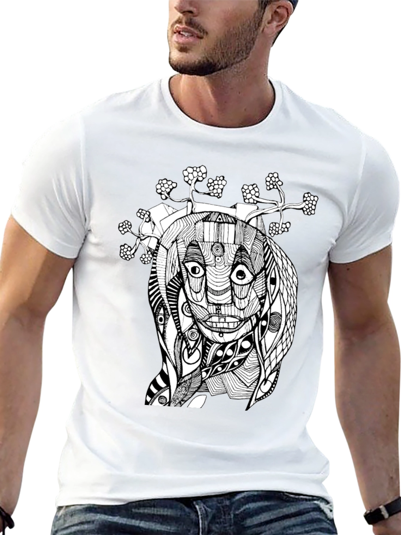 Abstract Art Black Graphic Tee