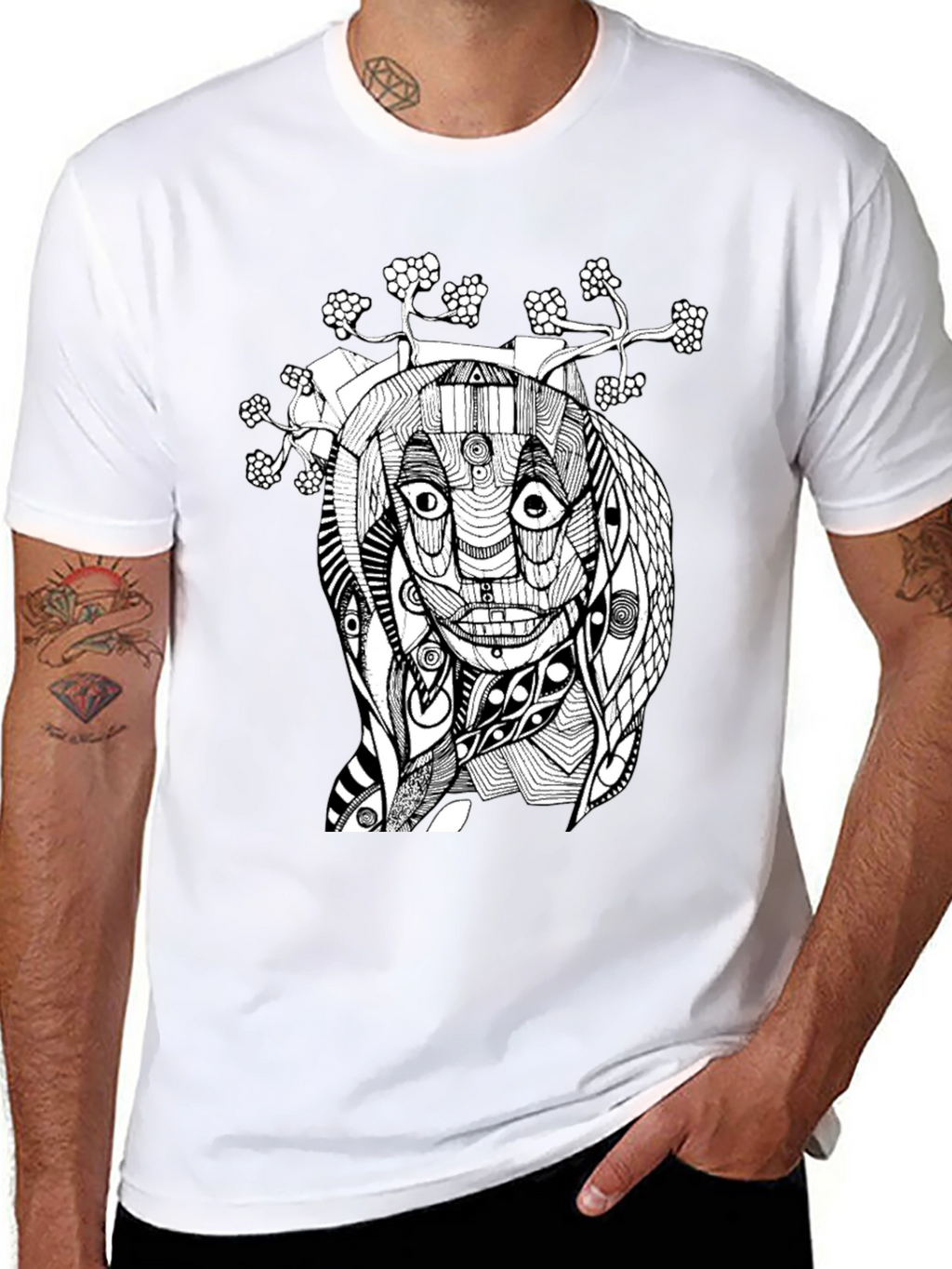 Abstract Art Black Graphic Tee