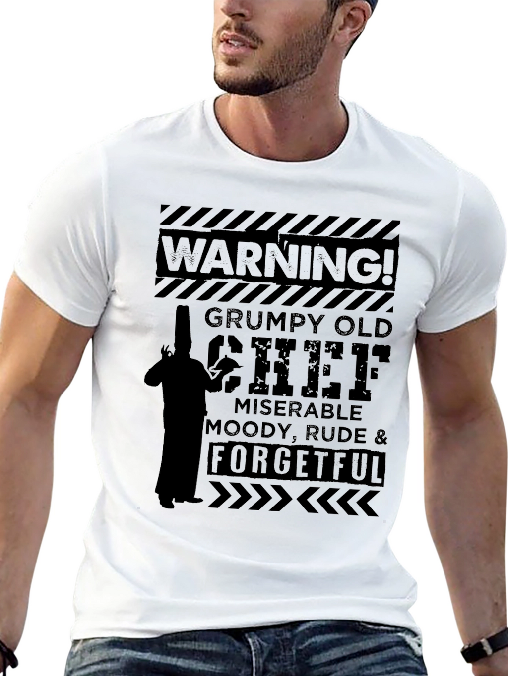 Grumpy Old Chef T-Shirt - Funny Kitchen Apparel