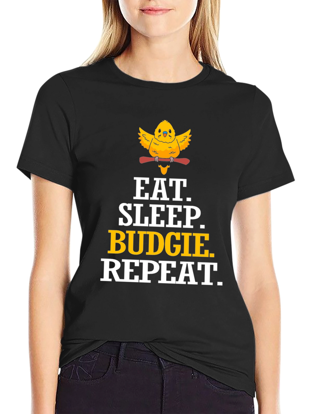 Eat. Sleep. Budgie. Repeat. T-Shirt