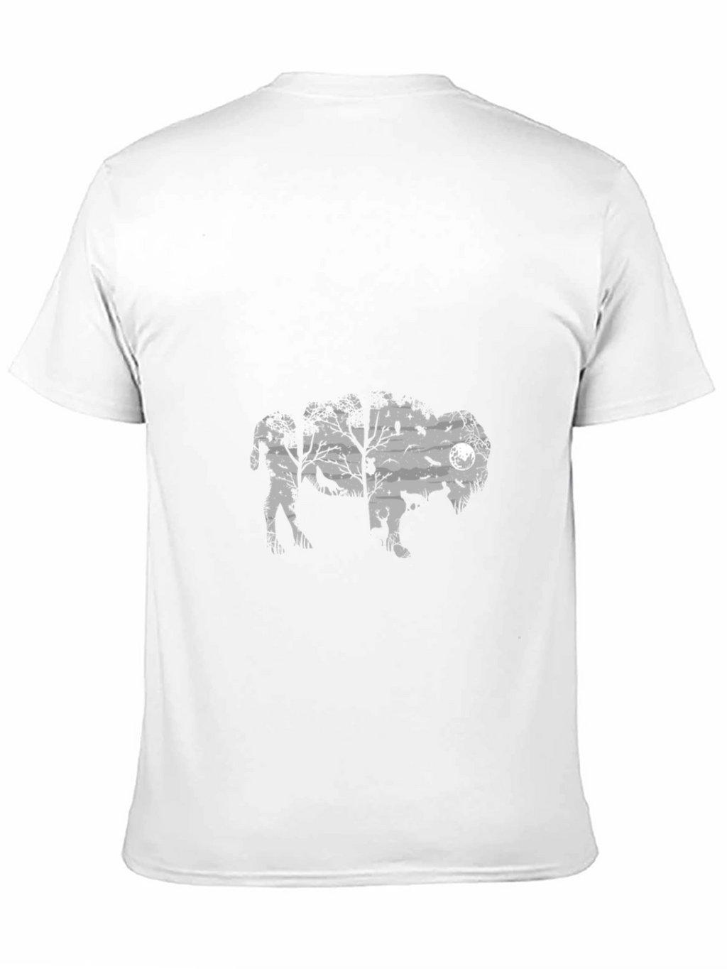 Mens Black Graphic T-Shirt - Wildlife Silhouette