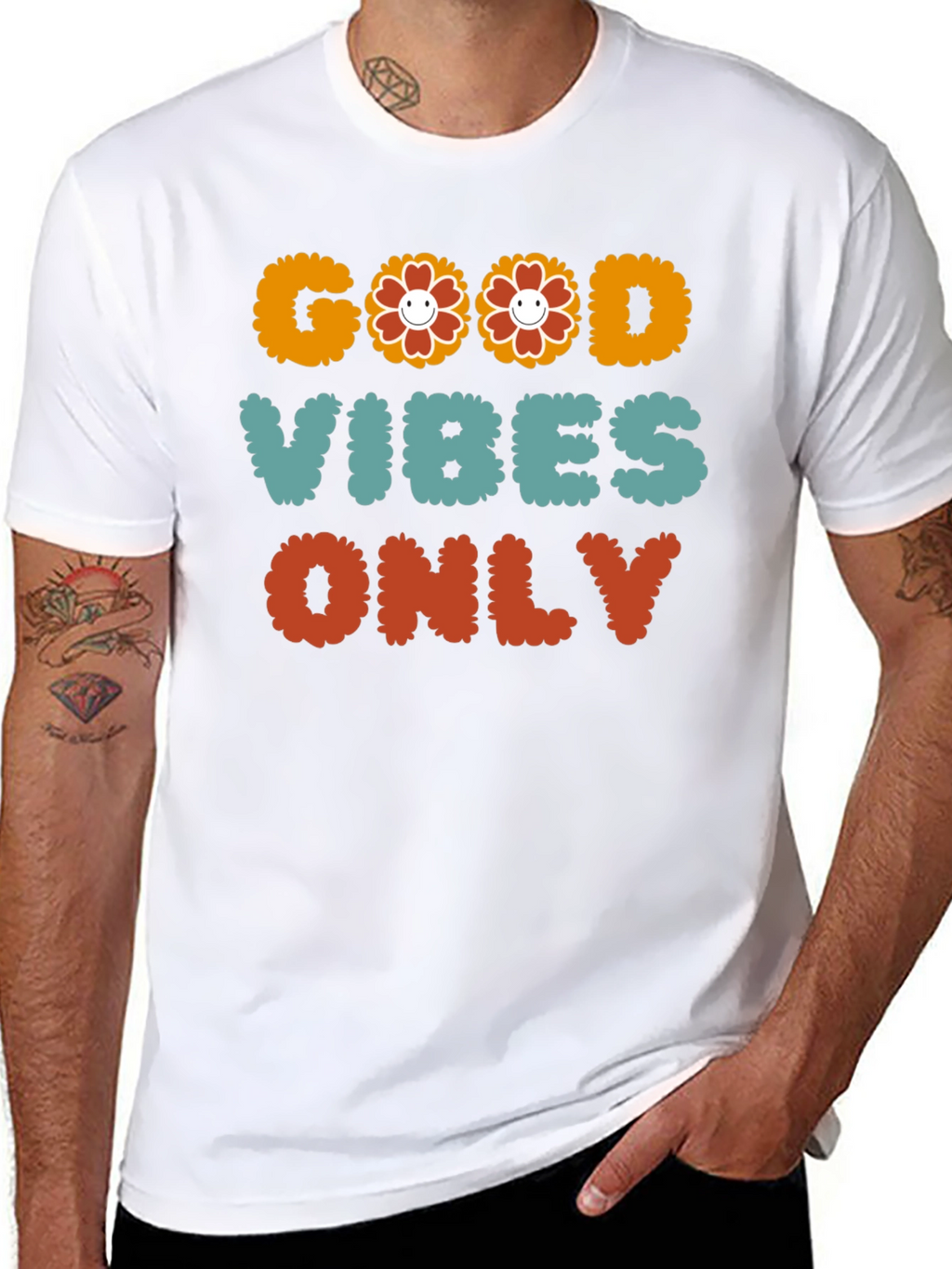 Good Vibes Only Graphic Tee - Positive Message T-Shirt