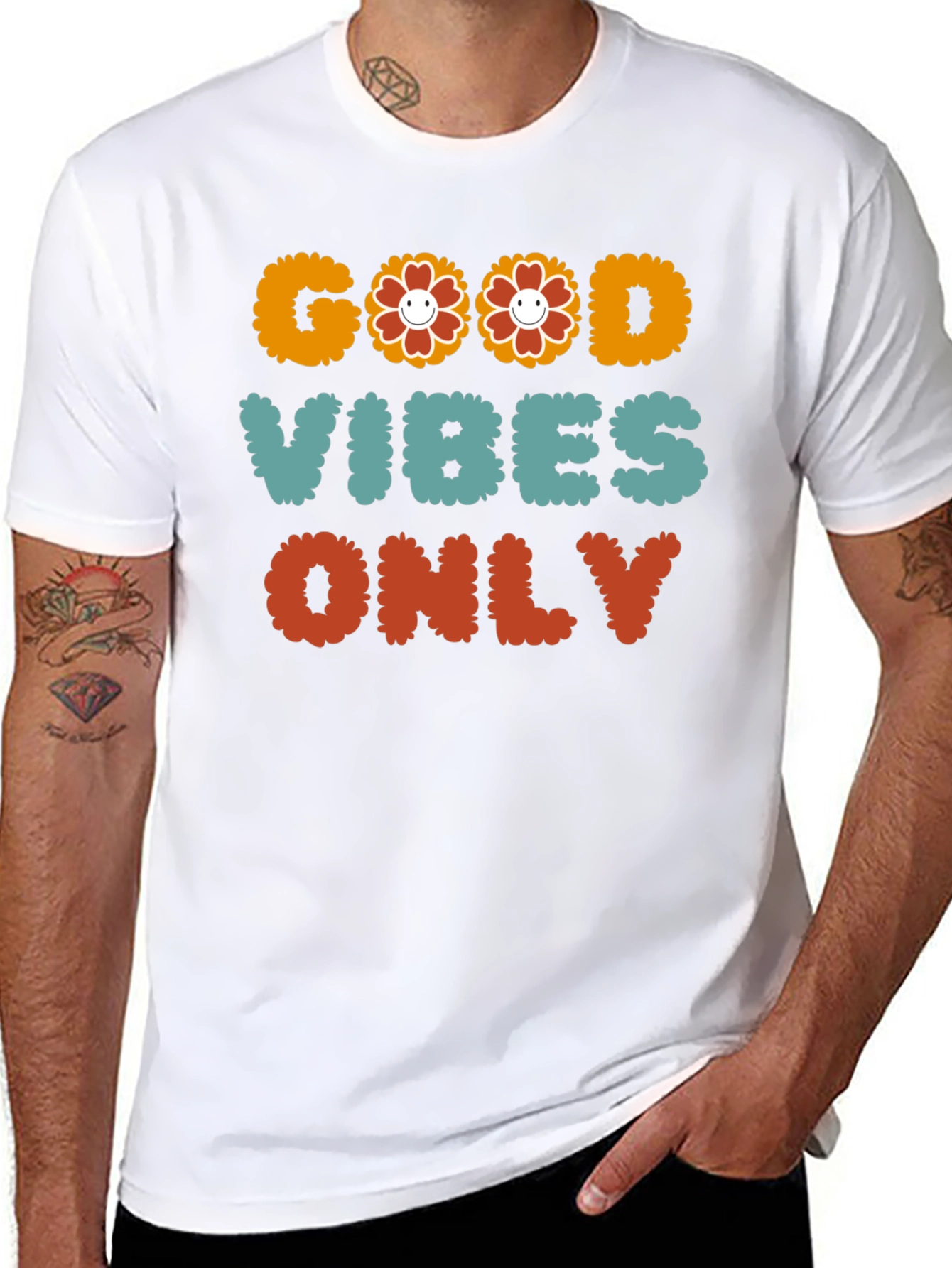 Good Vibes Only Graphic Tee - Positive Message T-Shirt