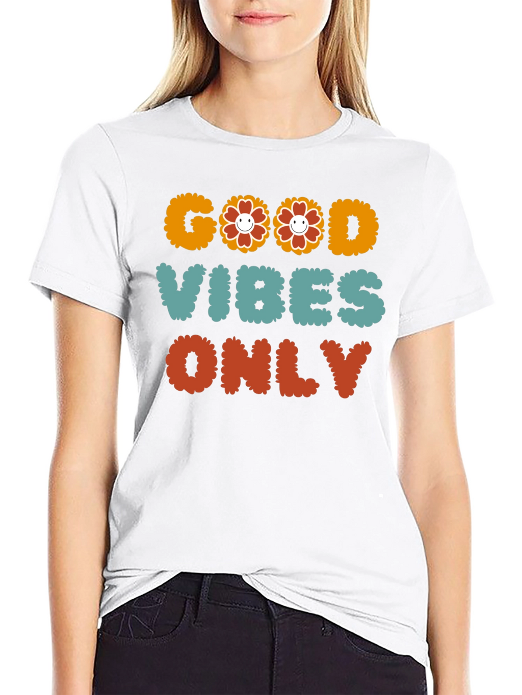 Good Vibes Only Graphic Tee - Positive Message T-Shirt