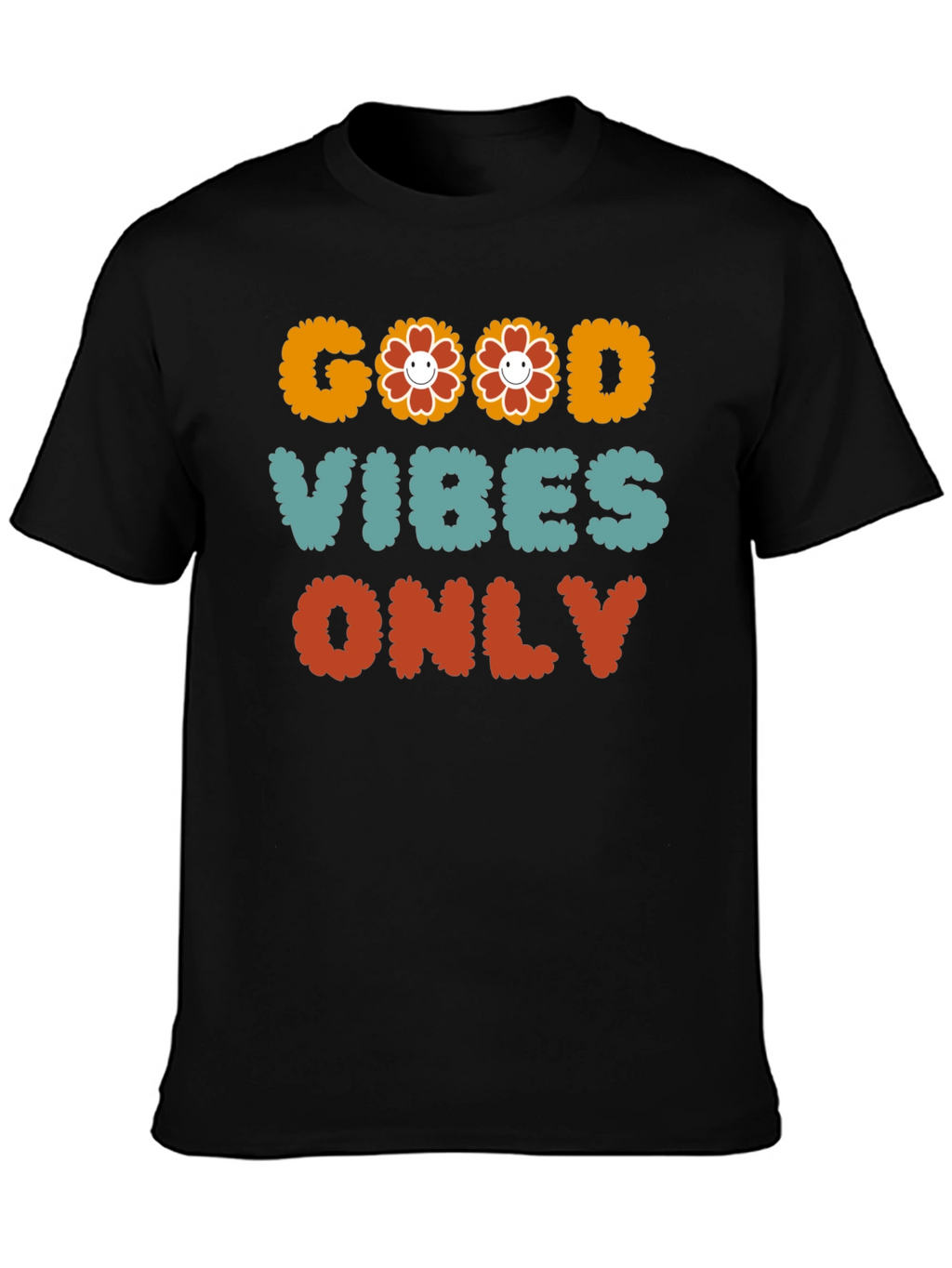 Good Vibes Only Graphic Tee - Positive Message T-Shirt