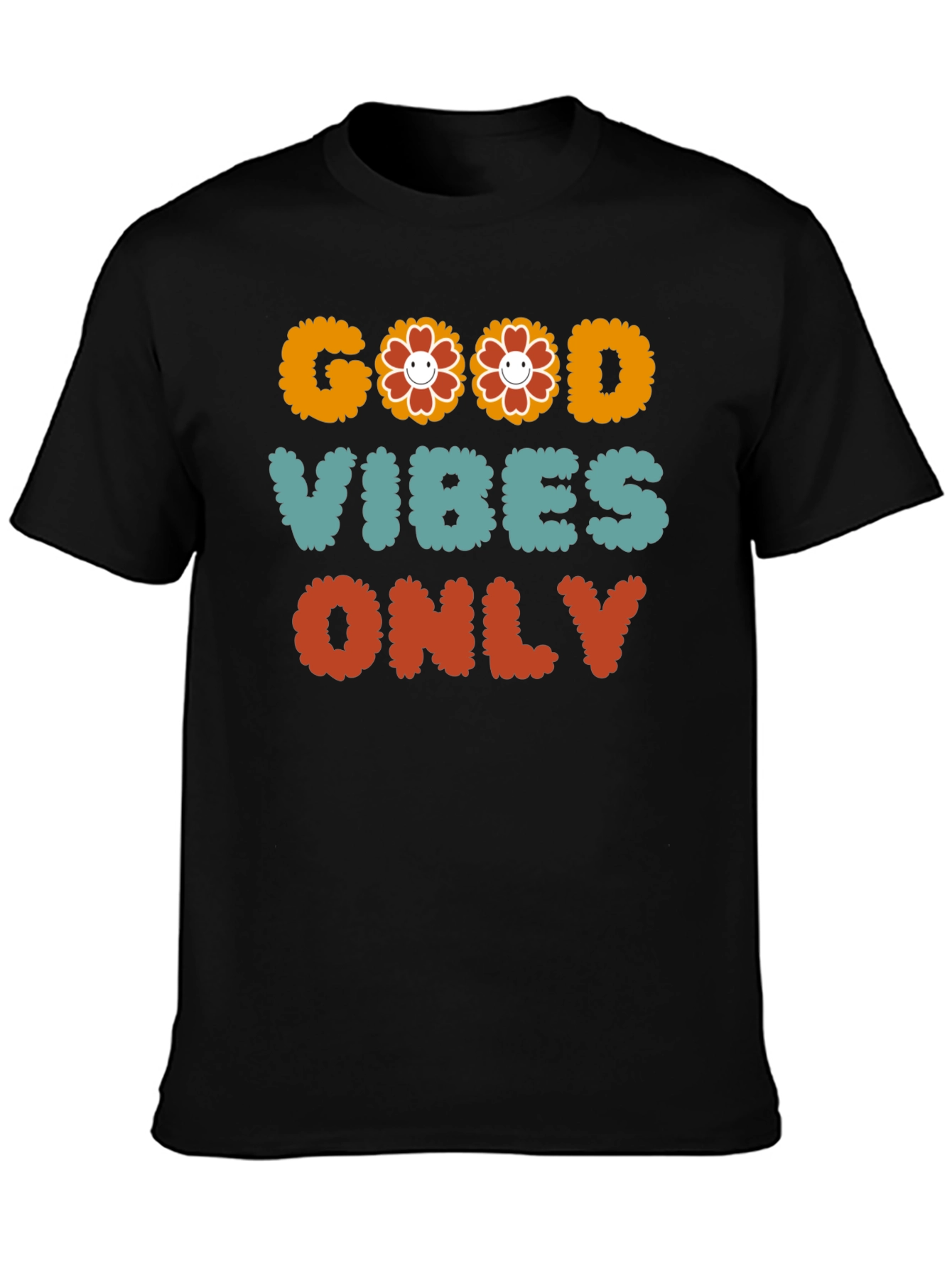Good Vibes Only Graphic Tee - Positive Message T-Shirt