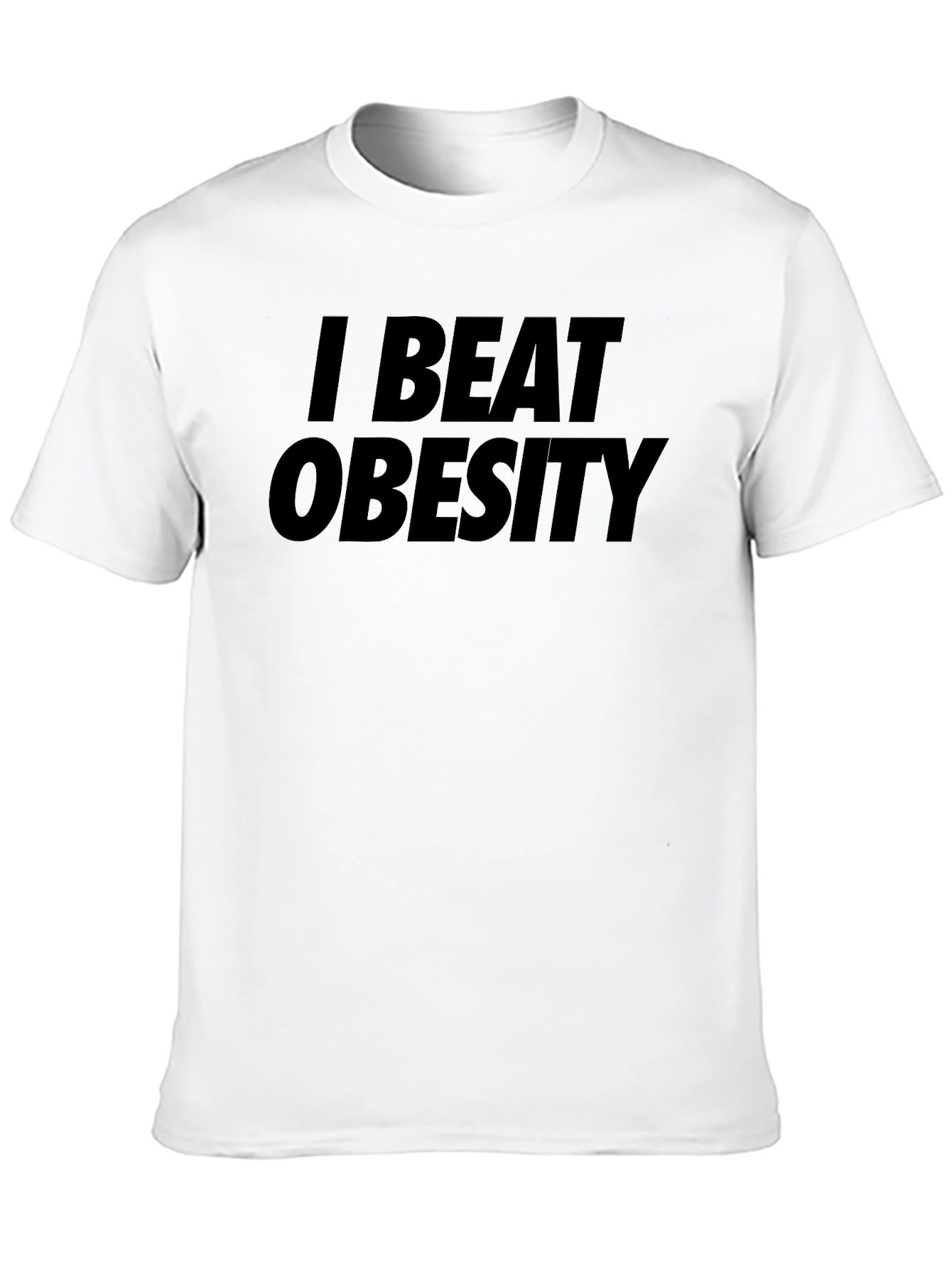 I Beat Obesity Graphic T-Shirt
