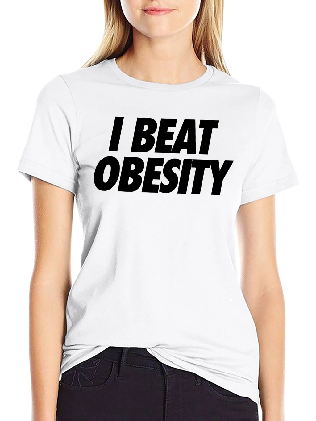 I Beat Obesity Graphic T-Shirt
