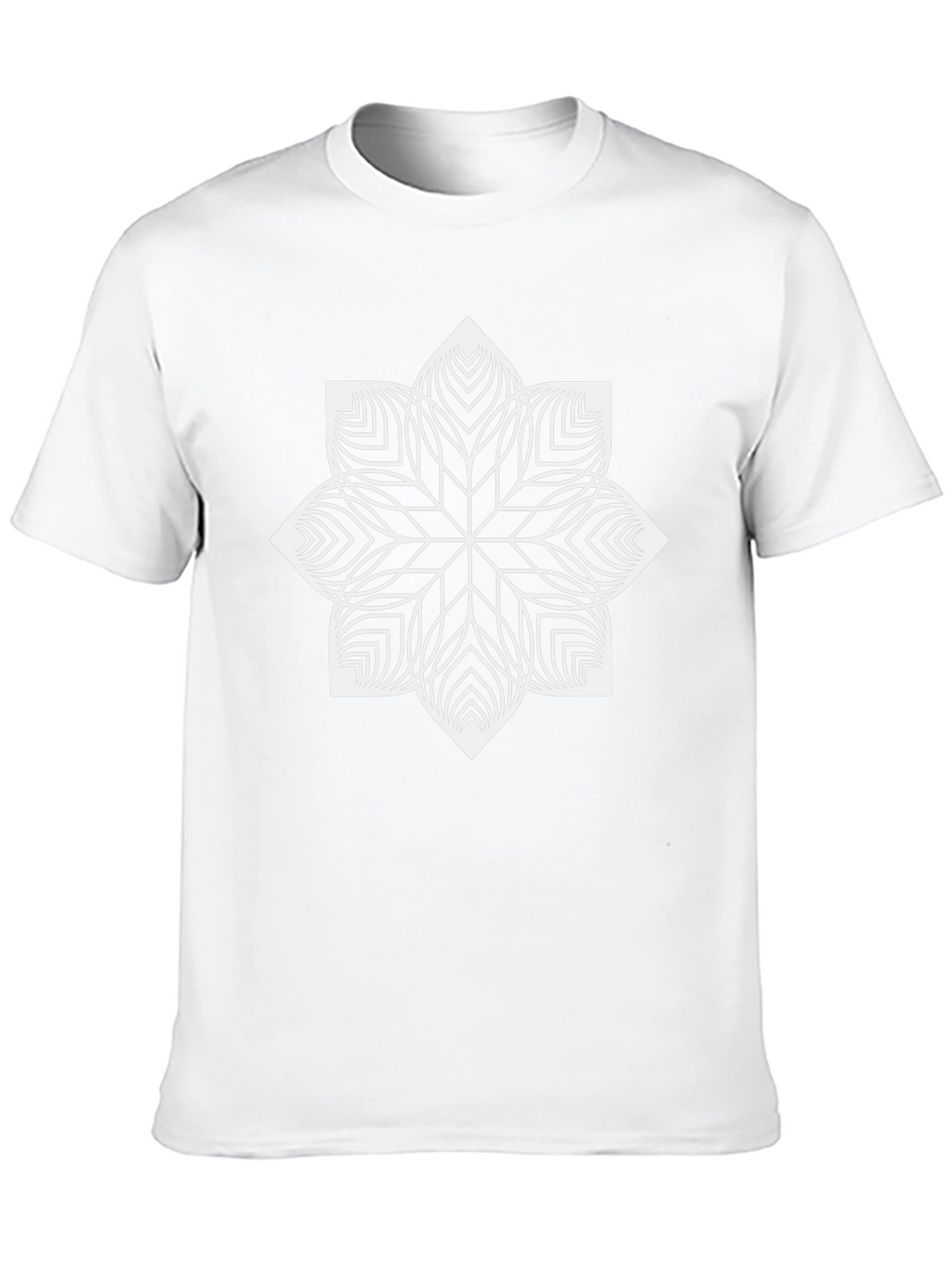 Geometric Mandala Graphic Tee - Modern Black T-Shirt