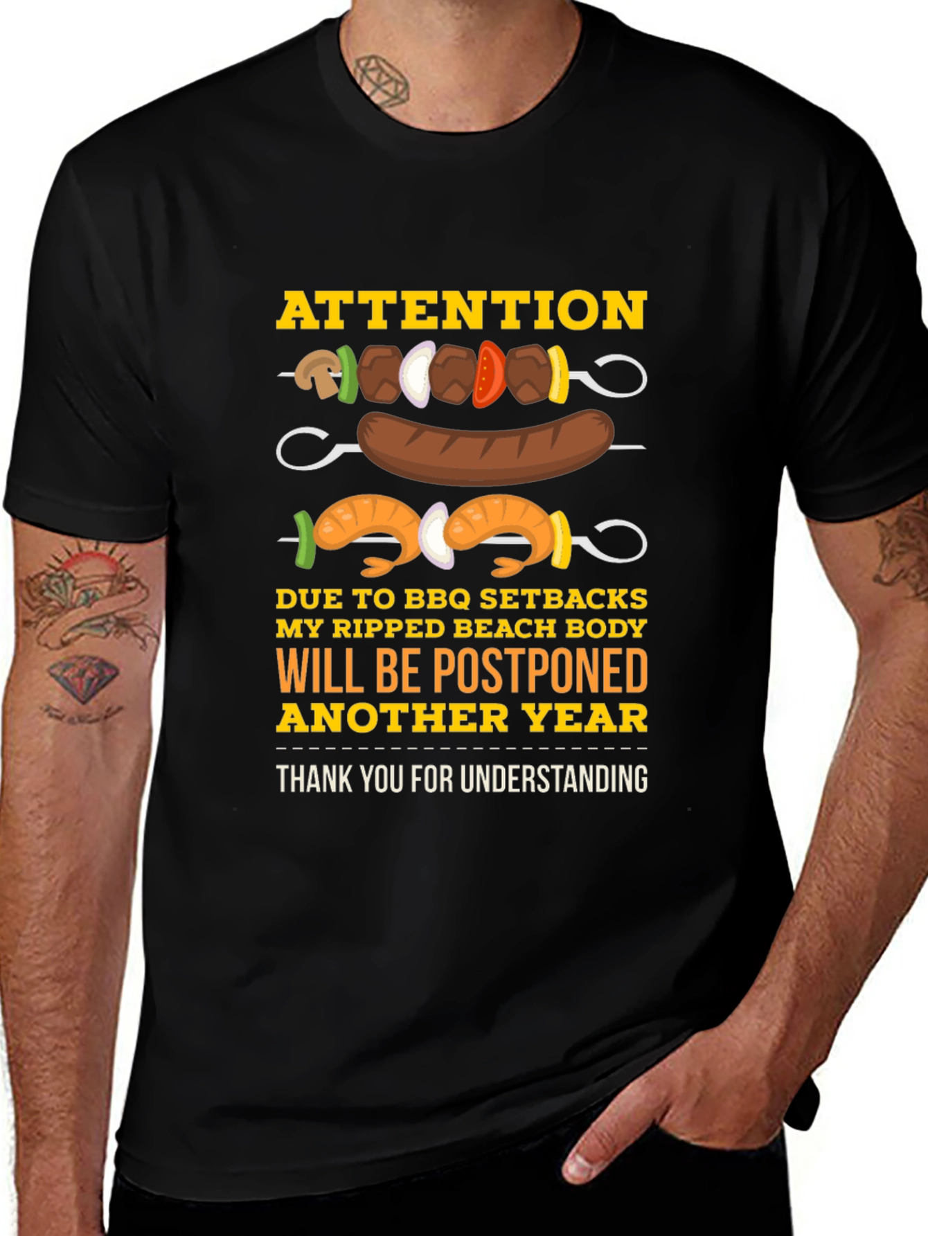 BBQ Setbacks Postponed Beach Body T-Shirt