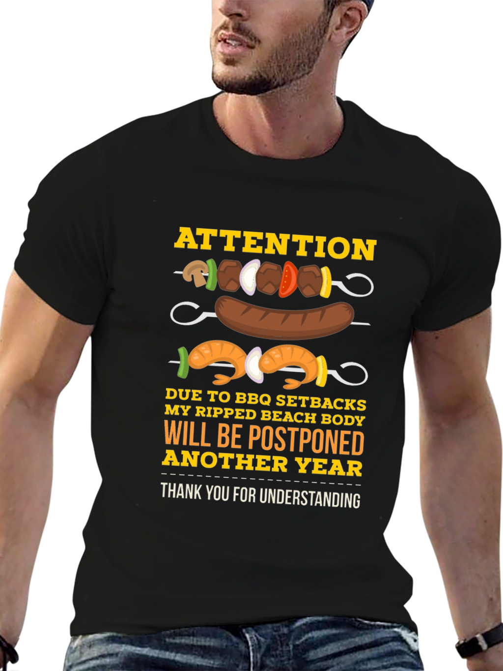 BBQ Setbacks Postponed Beach Body T-Shirt