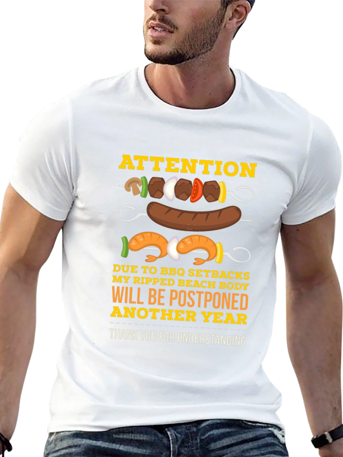 BBQ Setbacks Postponed Beach Body T-Shirt