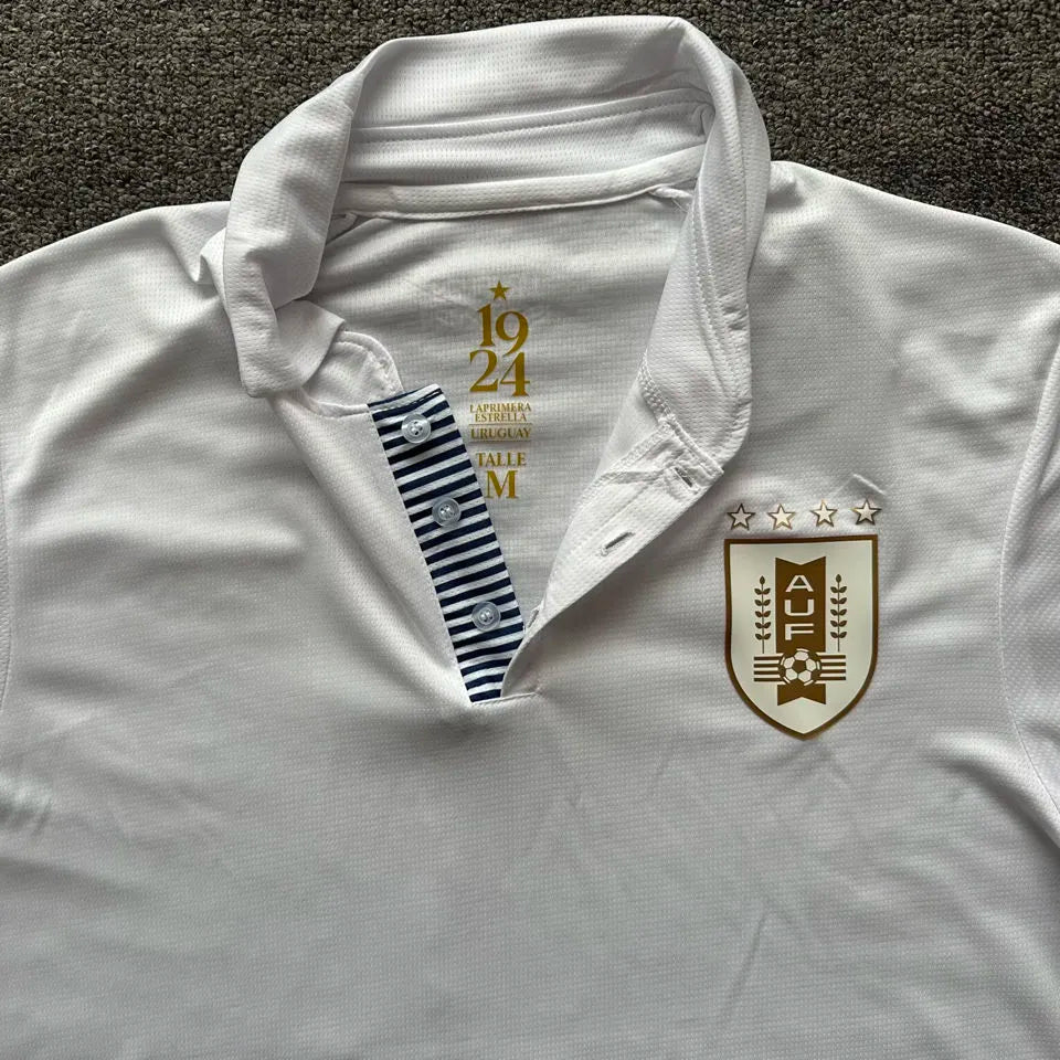 2024/25 Uruguay Away White Fans Jersey Detail 3