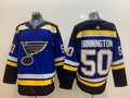 Men's St. Louis Blues Jordan Binnington #50 Blue Home Breakaway Player Jerseys