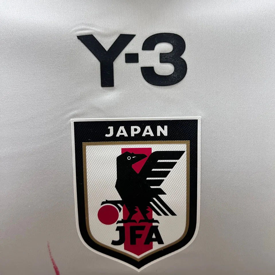 2024/25 Japan Away Y-3 White Player Version Long Sleeve Jersey Detail 4