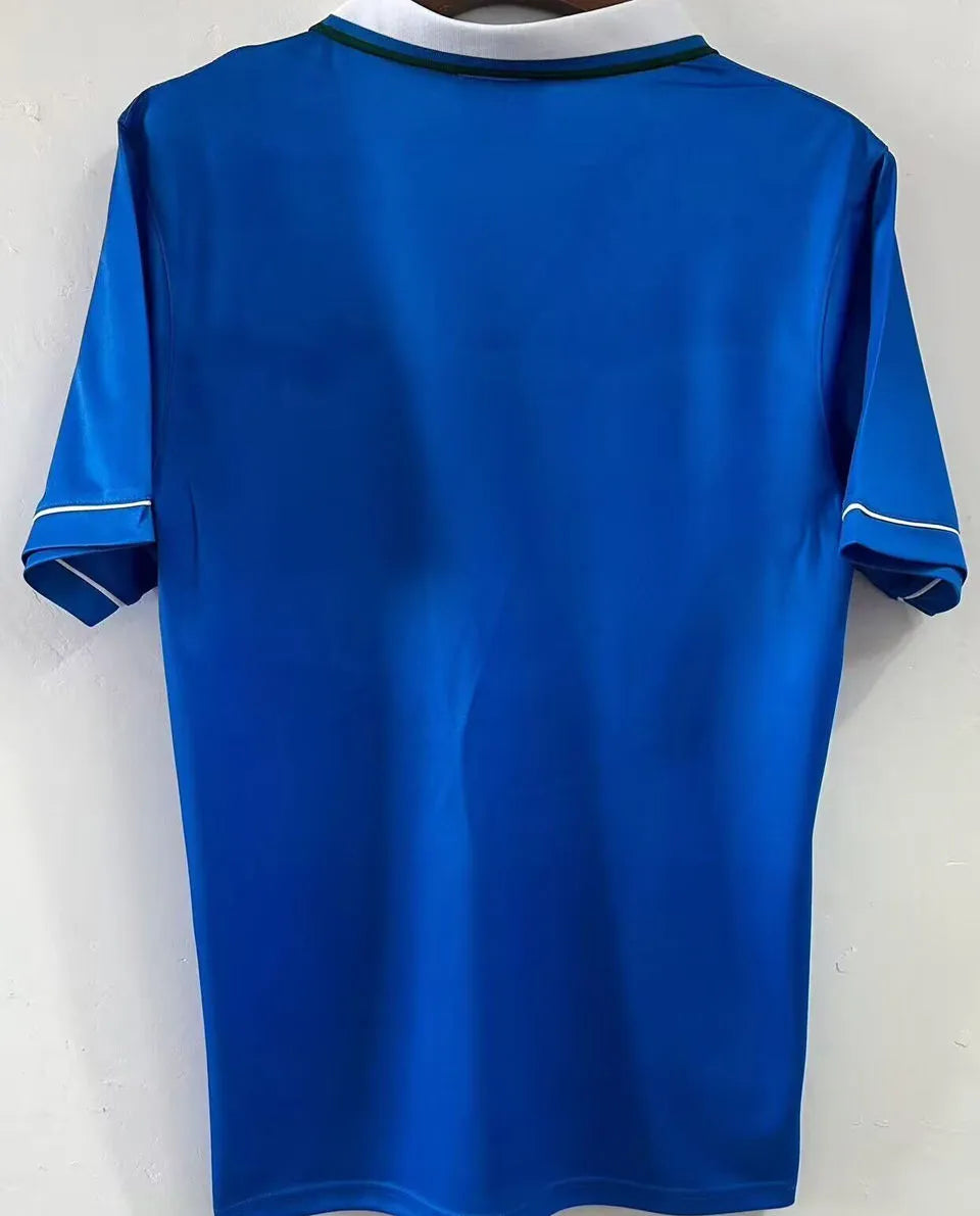 1994 Brazil Away Blue Retro Soccer Jersey Back