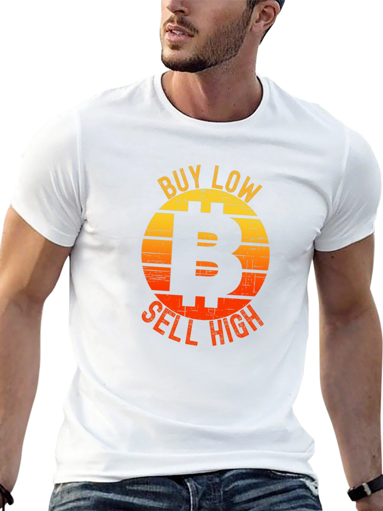 Bitcoin Buy Low Sell High Graphic T-Shirt