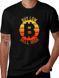 Bitcoin Buy Low Sell High Graphic T-Shirt