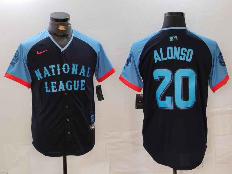 Men's National League Pete Alonso #20 Navy 2024 MLB All-Star Game Limited Player Jerseys