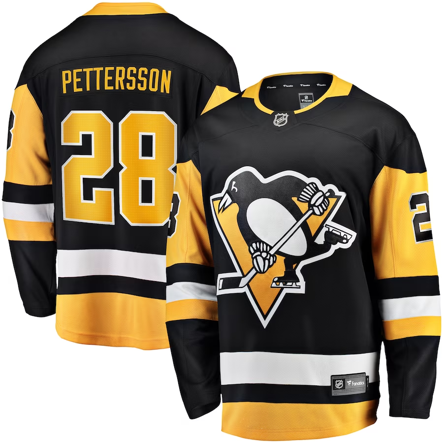 Men's Pittsburgh Penguins Marcus Pettersson #28 Black Player Game Jerseys